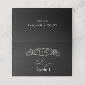 Elegante & Chic botanische kam bruiloft Plaatskaartje (Buitenkant ongevouwen)