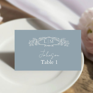 Elegante & Chic botanische kam bruiloft Plaatskaartje