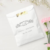 Elegante & Chic botanische kam monogram bruiloft Bedankzakje (Gezegeld)