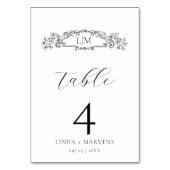 Elegante & Chic botanische kam monogram bruiloft Kaart (Achterkant)