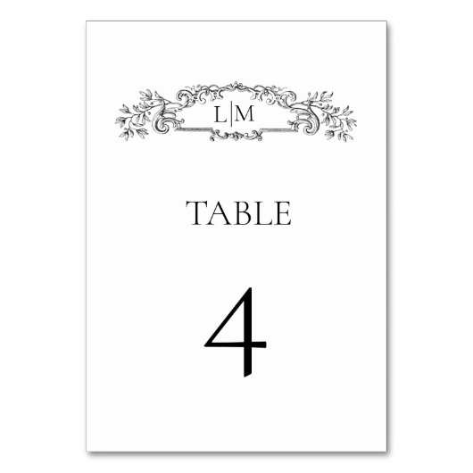 Elegante & Chic botanische kam monogram bruiloft Kaart (Achterkant)