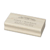 Elegante & Chic botanische kam monogram bruiloft Rubberstempel (Stempel)