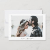 Elegante & Chic botanische kam monogram bruiloft Save The Date (Achterkant)