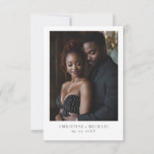 Elegante & Chic botanische kam monogram bruiloft Save The Date (Achterkant)