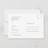 Elegante & Chic botanische kam monogram bruiloft Save The Date (Achterkant)