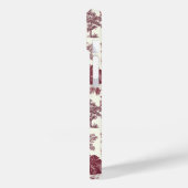 Elegante  Chic Bourgondische Horse Toile Case-Mate iPhone Case (Achterkant / Links)