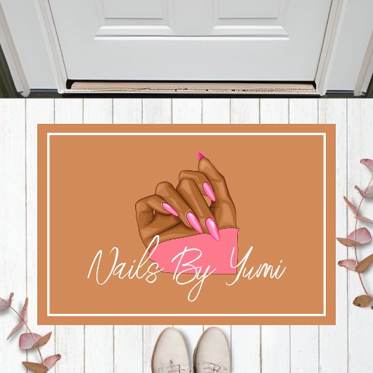 Elegante Chic Branded Nail Salon Artiest Welkom Deurmat