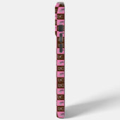 Elegante Chic Brown Plaid & Beer Case-Mate iPhone Case (Achterkant / Links)