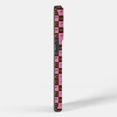 Elegante Chic Brown Plaid & Beer Case-Mate iPhone Case (Achterkant / Rechts)