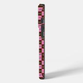 Elegante Chic Brown Plaid & Beer Case-Mate iPhone Case (Achterkant / Links)