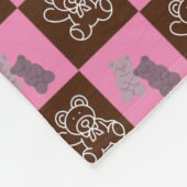 Elegante Chic Brown Plaid & Beer Fleece Deken (Hoek)