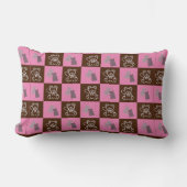 Elegante Chic Brown Plaid & Beer Kussen (Voorkant)