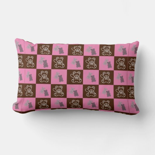 Elegante Chic Brown Plaid & Beer Kussen (Voorkant)