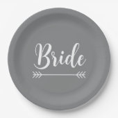 elegante chic BRUID | Papieren Bordje (Voorkant)