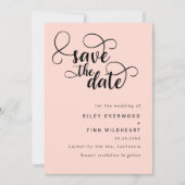 Elegante Chic bruiloft save the date Uitnodiging (Voorkant)