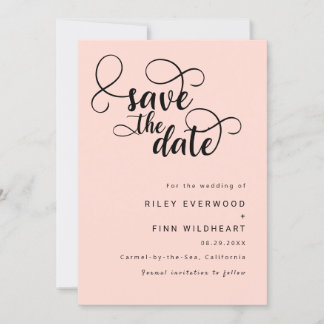 Elegante Chic bruiloft save the date Uitnodiging