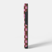 Elegante Chic Bruine Geruite Beer iPhone Hoesje (Linkerkant)