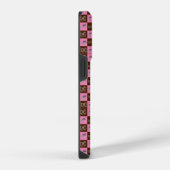 Elegante Chic Bruine Geruite Beer iPhone Hoesje (Rechterkant)
