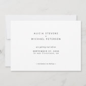 Elegante chic calligrafie script foto bruiloft save the date (Achterkant)