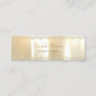 Elegante Chic Charmant ,Nepgoud,Gouden Kant Mini Visitekaartje