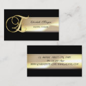 Elegante Chic Charmant Verfijnd-Monogram Visitekaartje (Voorkant / Achterkant)