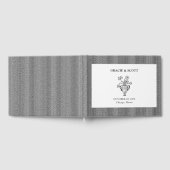 Elegante Chic Classic Zwart-wit bruiloft Gastenboek (Volledig)