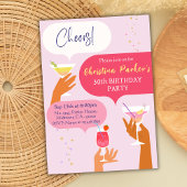 Elegante Chic Cocktail drink thema 30e verjaardag Kaart