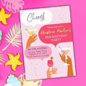 Elegante Chic Cocktail drink thema 35e verjaardag Kaart