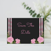 Elegante Chic Corner Roos Boeket Bruiloft Kaart (Staand voorkant)
