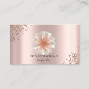 Elegante Chic Diamanten Lotus Roze Gouden Schoonhe Visitekaartje