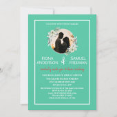 Elegante Chic Donkergroen Goud Custom Wedding Kaart (Voorkant)