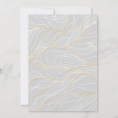 Elegante Chic Dusty Blue Gold Custom Wedding Kaart (Achterkant)