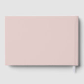 Elegante Chic Dusty Roze & Roos Gouden bruiloft Fo Gastenboek (Achterkant)