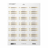 Elegante chic Eenvoudig, wit , gestreept Etiket (Full Sheet)