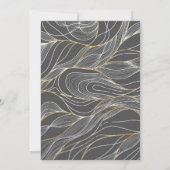 Elegante Chic Emerald Green Gold Custom Wedding Kaart (Achterkant)