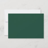 Elegante & Chic Emerald Green Green bruiloft RSVP Kaartje (Achterkant)