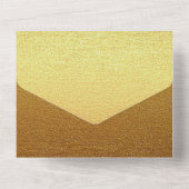 Elegante chic fancy klasse goud glitters all in one uitnodiging (Achterkant)