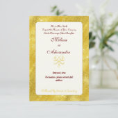 Elegante chic faux goud aangepaste bruiloft kaart (Staand voorkant)