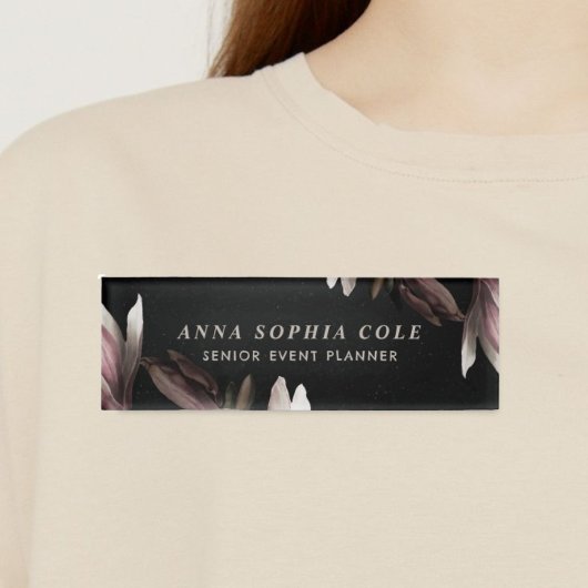 Elegante Chic Flowers Medewerker Personeel Naambadge