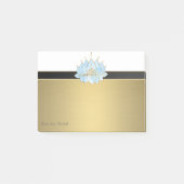 Elegante Chic Girly Faux Gold Lotus Post-it® Notes (Voorkant)