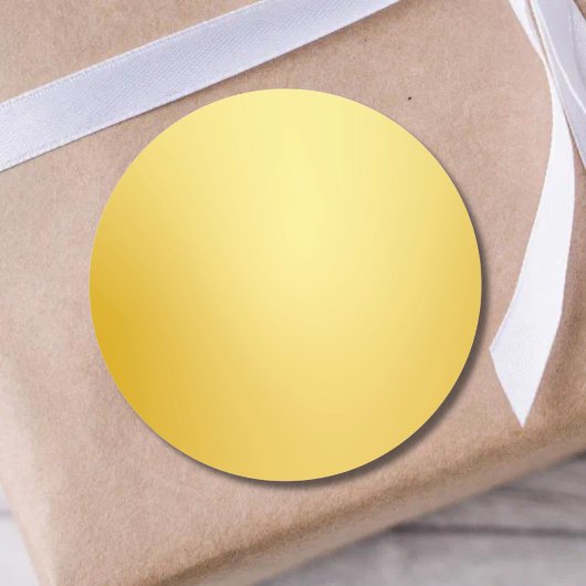 Elegante Chic Glamour Faux Gold Blank Sjabloon Ronde Sticker