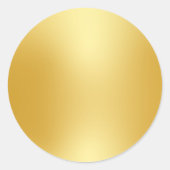 Elegante Chic Glamour Nepgoud Lege Sjabloon Ronde Sticker (Voorkant)