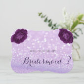 Elegante chic glinsterende Bokeh, Rozen Bruidsmeis Kaart (Staand voorkant)