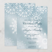 Elegante Chic Glitter Corporate Christmas Party Kaart (Voorkant / Achterkant)