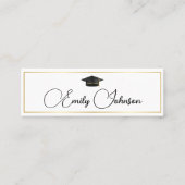 Elegante Chic Gold-Afstuderen en -netwerken Contactkaartje (Voorkant)