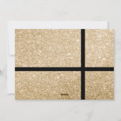 Elegante Chic Gold Gift Bow Foto Vrolijk Kerstmis Feestdagenkaart (Achterkant)