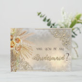 Elegante Chic Gold Hearts Boho Bloemen Kaart (Staand voorkant)