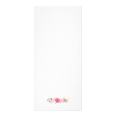 Elegante Chic Gold Lijst Bloemen prijslijst Menu (Achterkant)