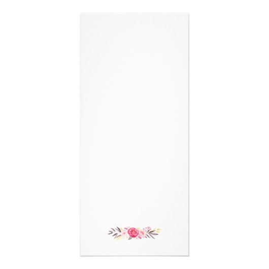 Elegante Chic Gold Lijst Bloemen prijslijst Menu (Achterkant)