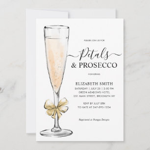 Elegante Chic Gold Petals Prosecco Vrijgezellenfee Kaart
